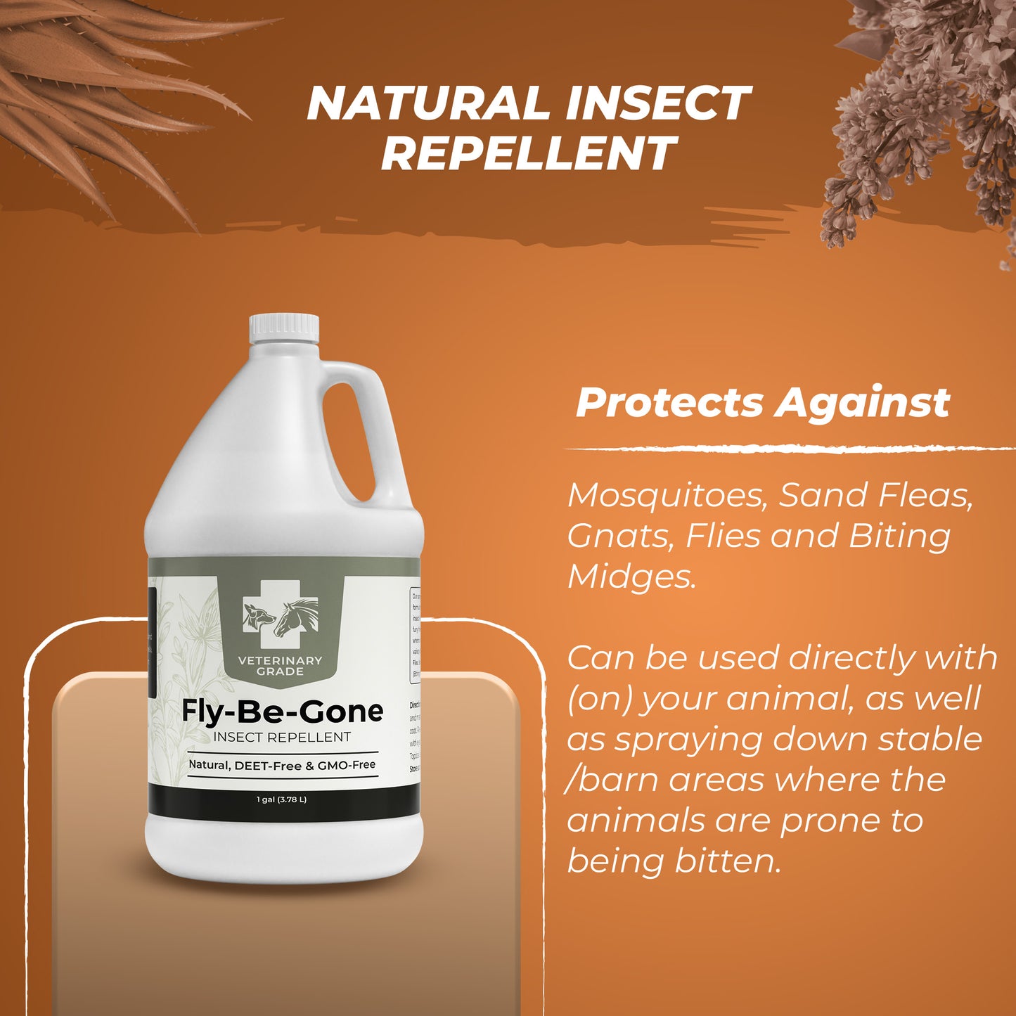Fly-Be-Gone Natural Insect Repellent Solution (1 gallon)
