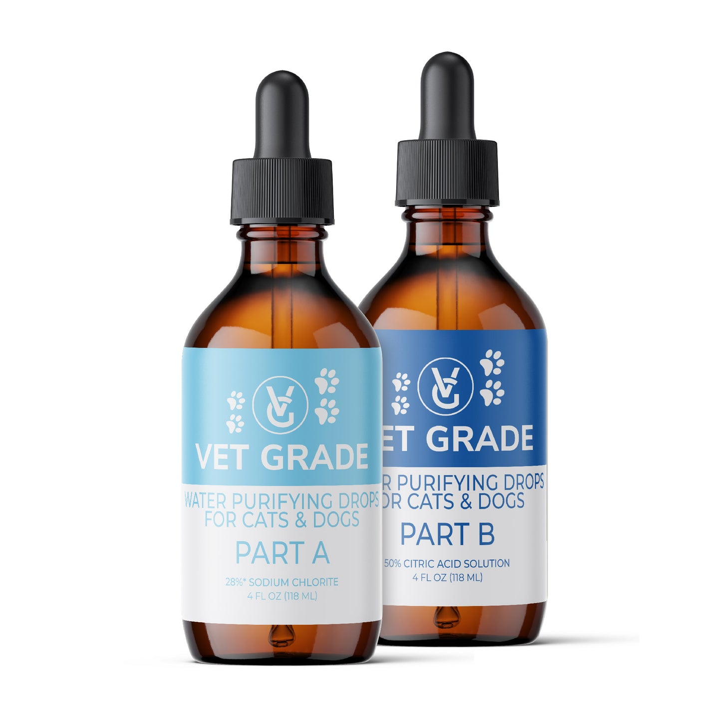 Water Purifying Drops for Pets (4oz Glass Set)