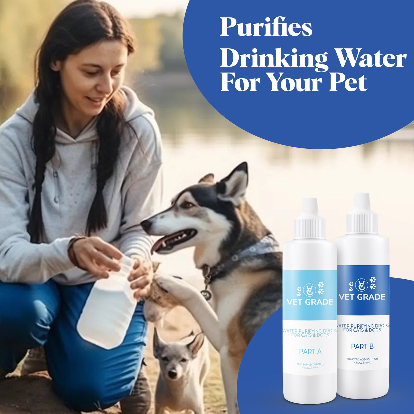Water Purifying Drops for Pets (4oz Plastic Set)